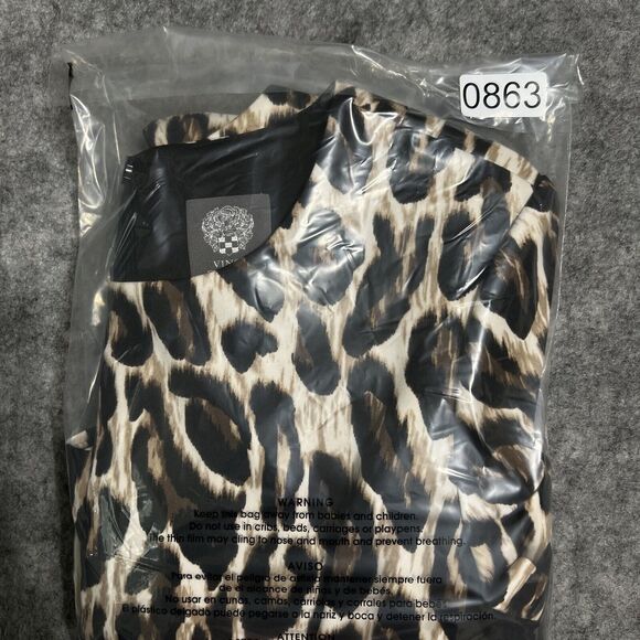 Vince Camuto Scuba Leopard Animal Print Dress Women's 8 Fit and Flare Multi - Picture 16 of 16